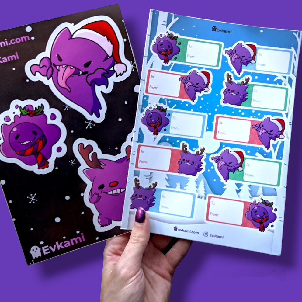 Spooky bois Christmas tags