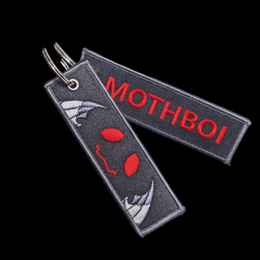 Mothboi jet tag keychain