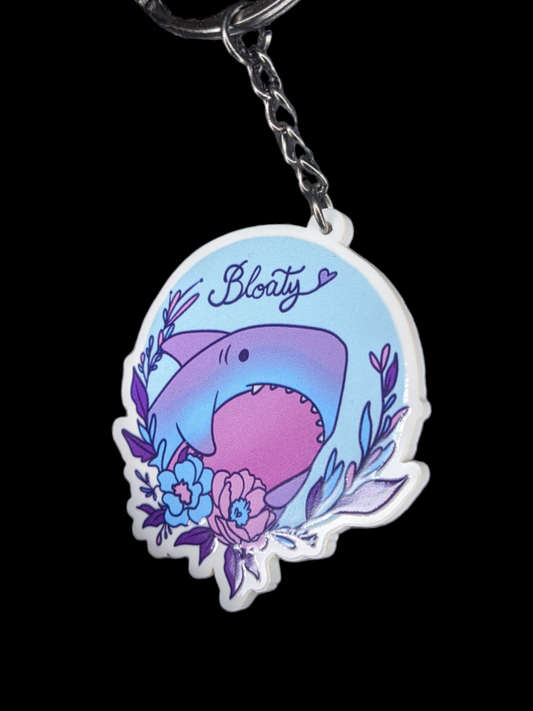 Bloaty shark keychain